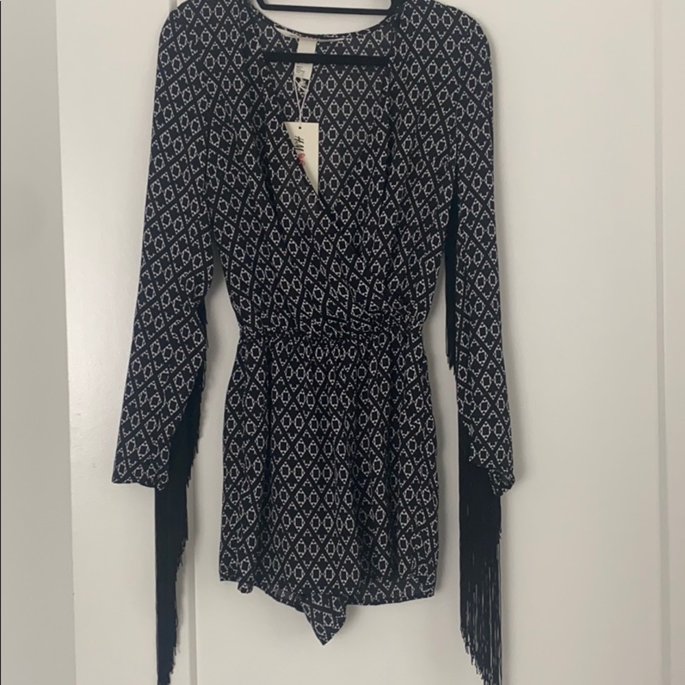 Coachella and H&M collab black and white romper